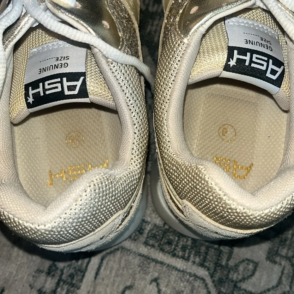 Ash Lux Metallic Glitter Trainer Sneakers size 38 US size 7.5